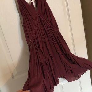 Burgundy summer dress